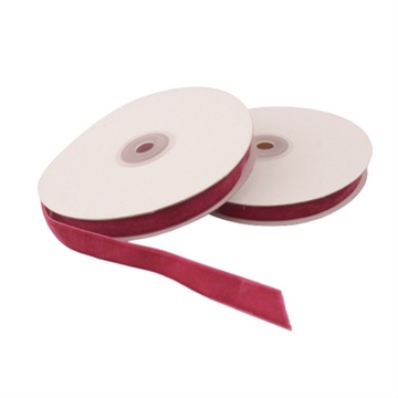 Velourbånd mørk rosa 12 mm